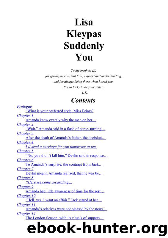 Suddenly You by Lisa Kleypas free ebooks download